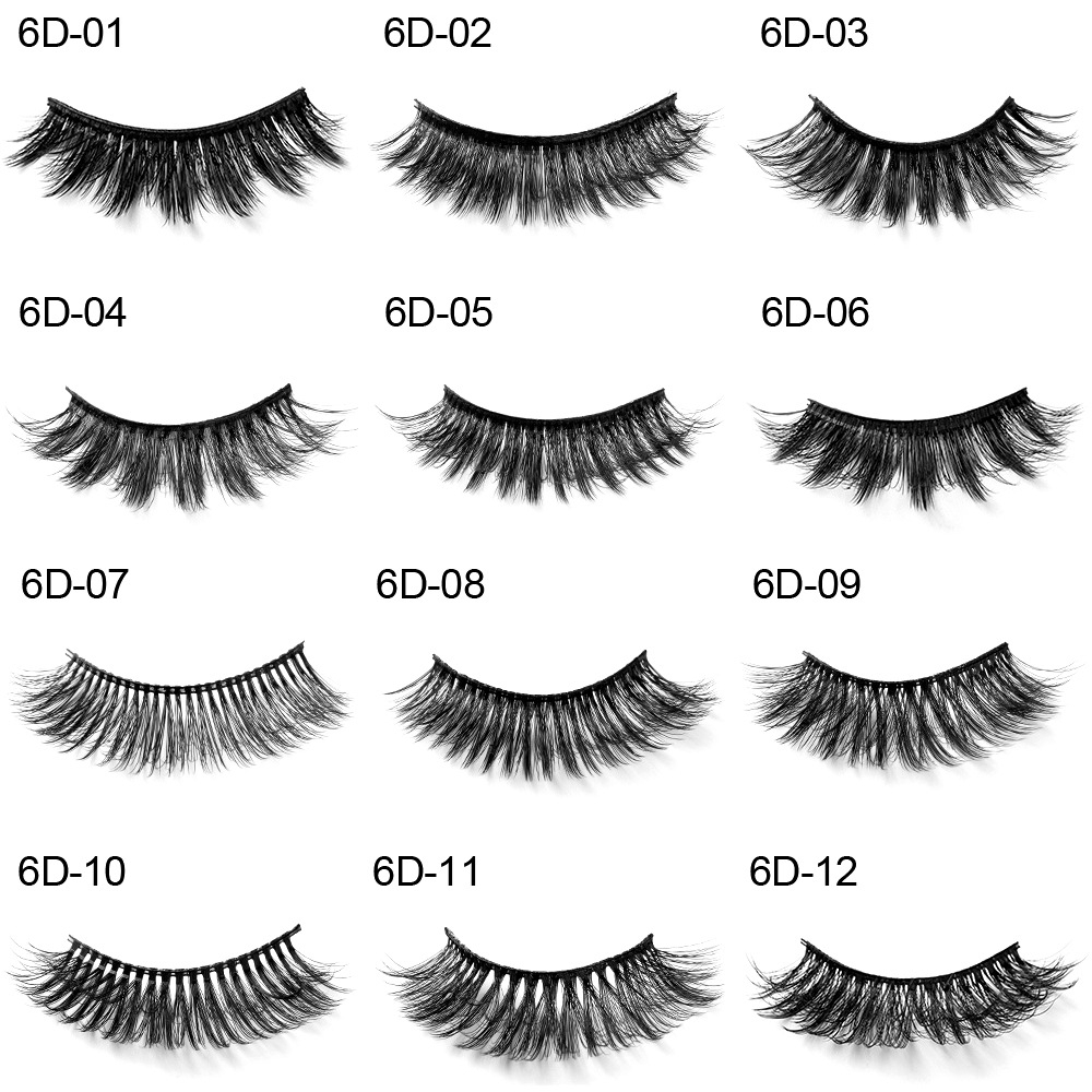 New 6D False Eyelashes 25mm Cross Eyelashes Mink Thick Fake Eyelashes