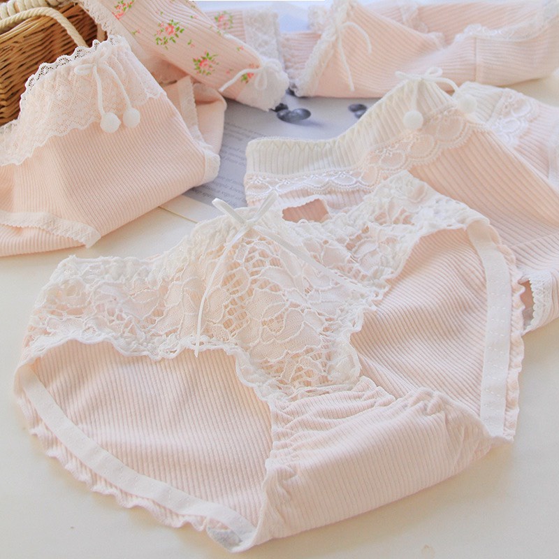Set 5 quần lót nữ cotton kháng khuẩn hồng Pink