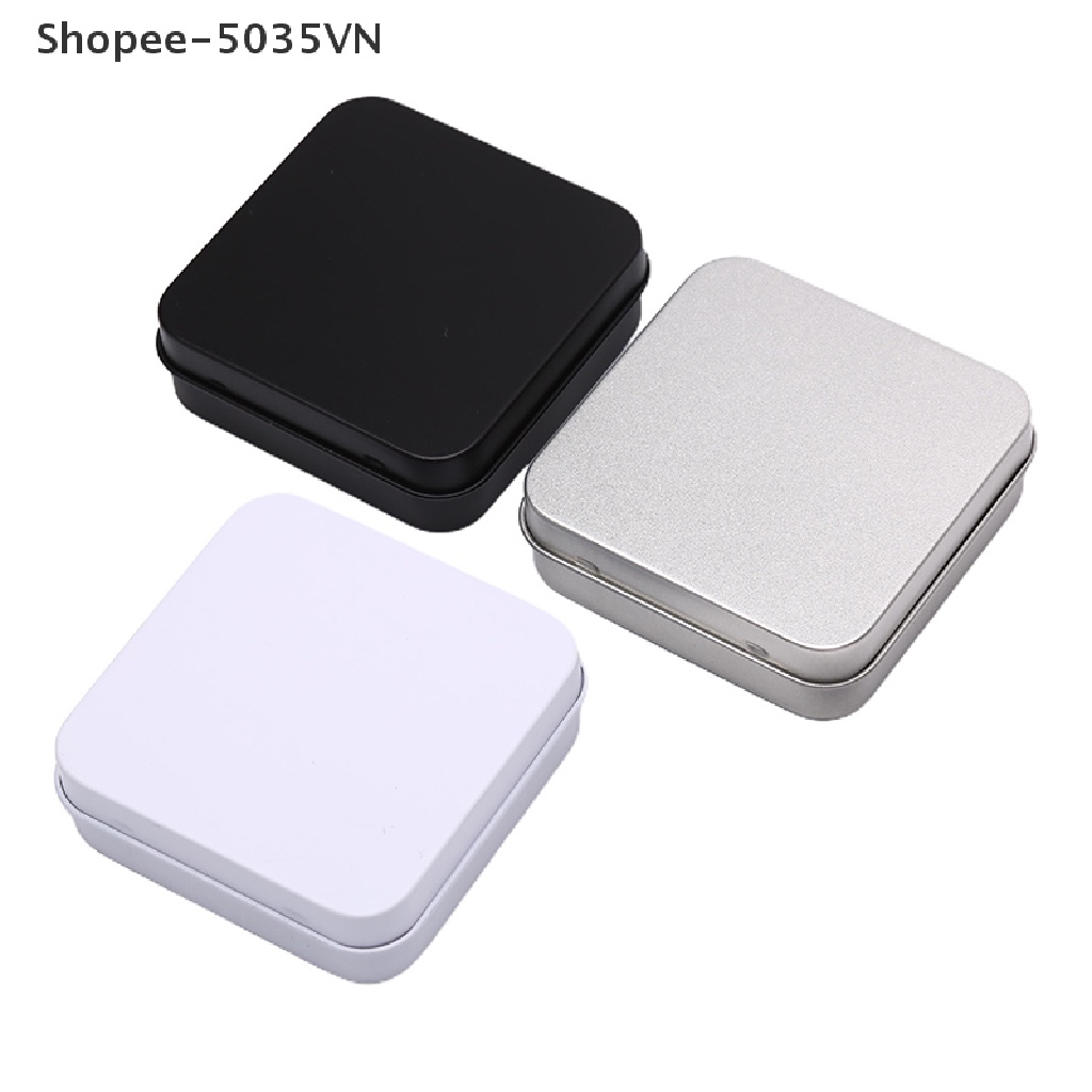 Hộp Thiếc Mini Hình Vuông Đựng Trang Sức / Tiền Xu {akindofstar1.vn}