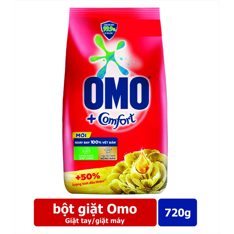 [Hoả Tốc] Bột giặt OMO giặt tay HƯƠNG HOA NHÀI 360g và 720g