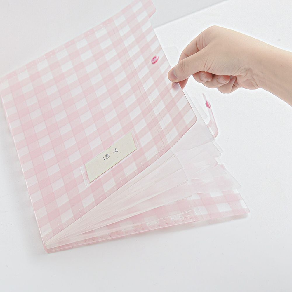 Túi đựng tài liệu giấy tờ 5 ngăn khổ A4 bằng nhựa nhiều màu sắc dễ thương