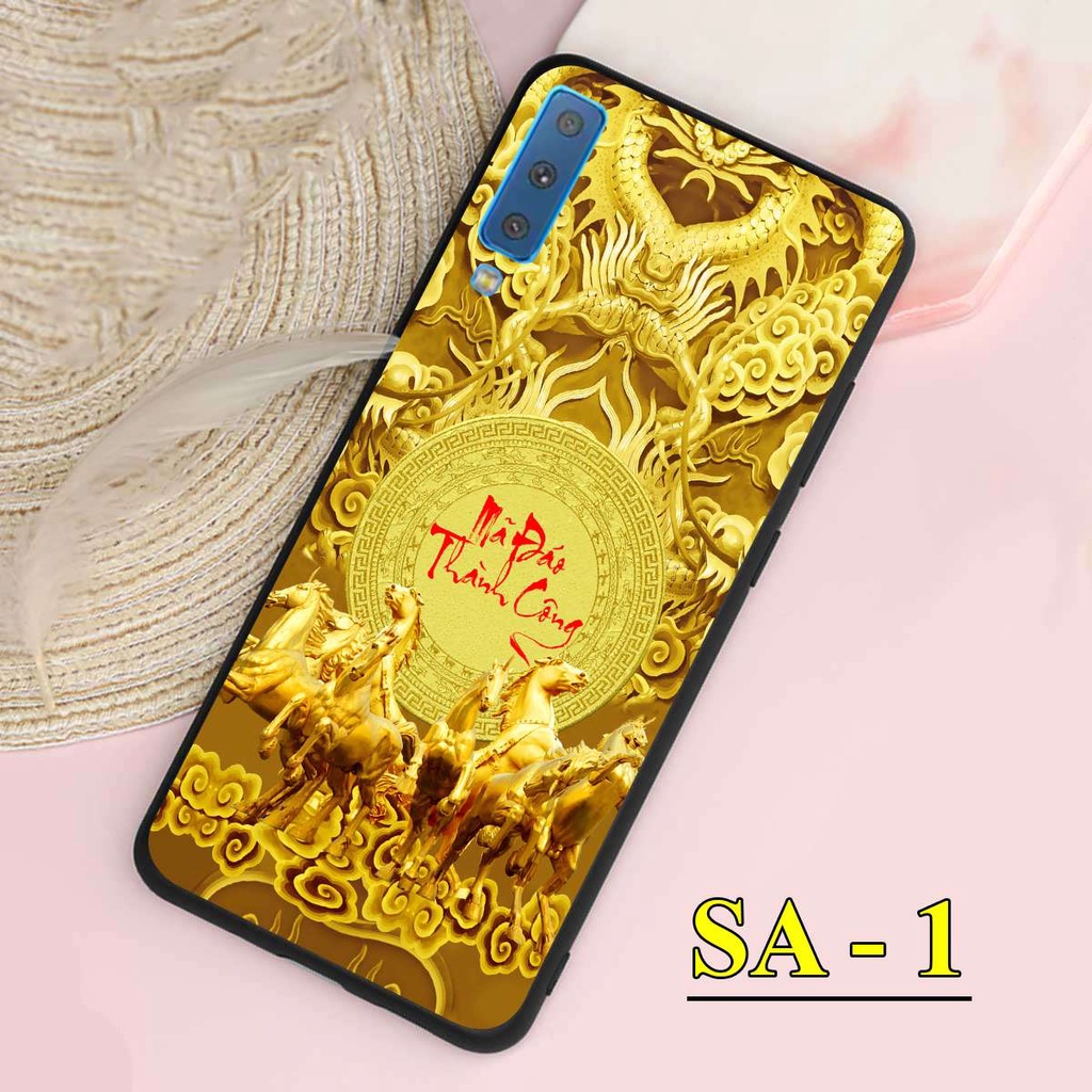 Ốp lưng 12 con giáp - Ốp in Samsung A7 2018 - A9 2018 trên mặt lưng kính sáng bóng chống trầy sốc