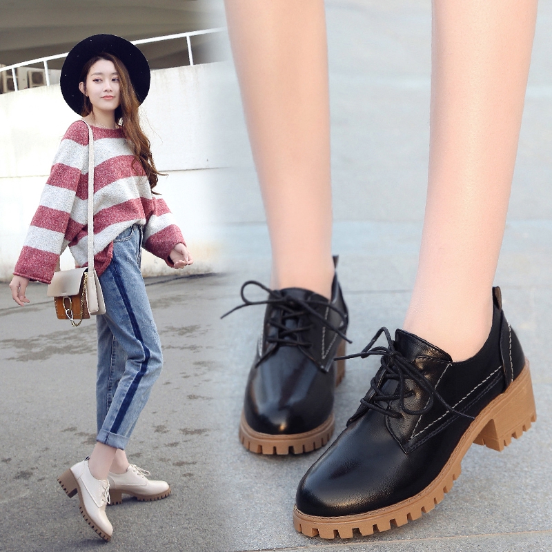 Giày Da Cao Gót Phong Cách Anh Quốc Cho Nữ | BigBuy360 - bigbuy360.vn