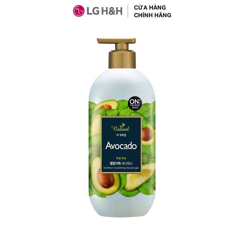 Sữa tắm On: The Body the Natural Avocado 500g - Hương Bơ/ HẠNH NHÂN/ DỪA/ VIỆT QUẤT