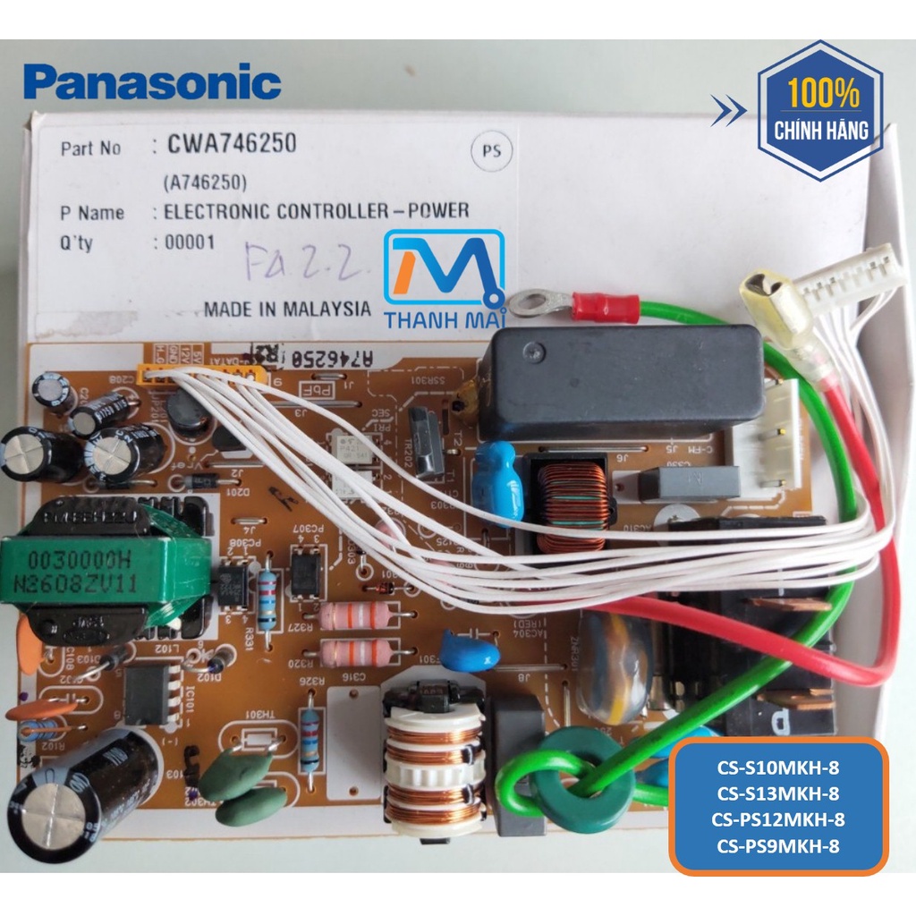 Bo nguồn dàn trong máy lạnh Panasonic model CS-S10MKH-8