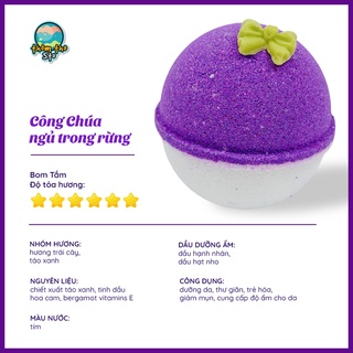 Bom tắm, Thơm Tho Sto, viên sủi bồn tắm sủi màu sắc CÔNG CHÚA NGỦ TRONG RỪNG, bath bomb