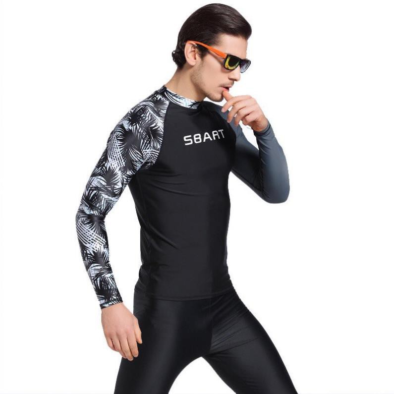 Áo bơi dài tay nam họa tiết chống nắng - giữ nhiệt Sbart  ྇  ཾ ་