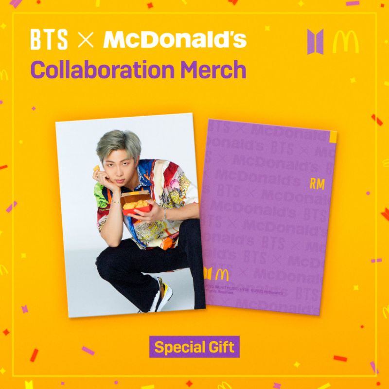 BTS OFFICIAL ẢNH/CARD COLLAB 𝐁𝐓𝐒x𝐌𝐂𝐃 (Limited edition, hàng có sẵn)