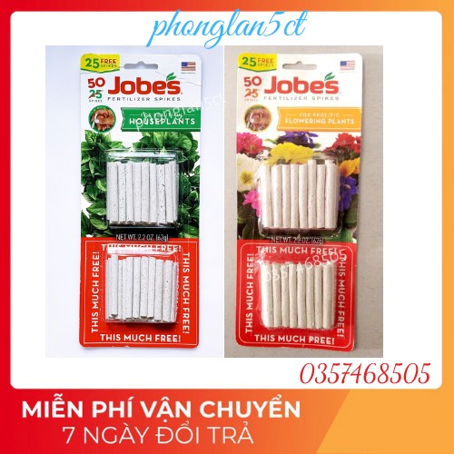 Vỉ 50 que phân tan chậm Jobes hàng Mỹ