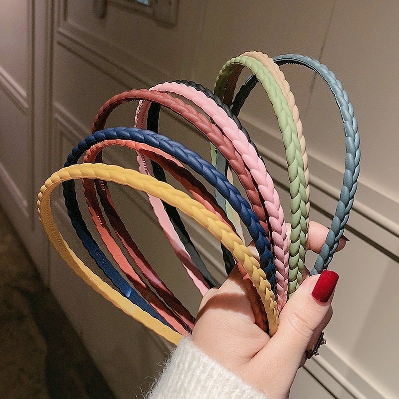 Cài Tóc Băng Đô Giả Tết Tóc Nhiều Màu Sắc Chất Nhám Thời Trang Hàn Quốc Phụ Kiện Tóc