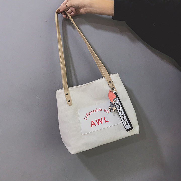 Túi Tote Đeo Chéo Unisex Nam Nữ Phong Cách Ullzzang - Túi Vải Canvas Giá Rẻ GN01