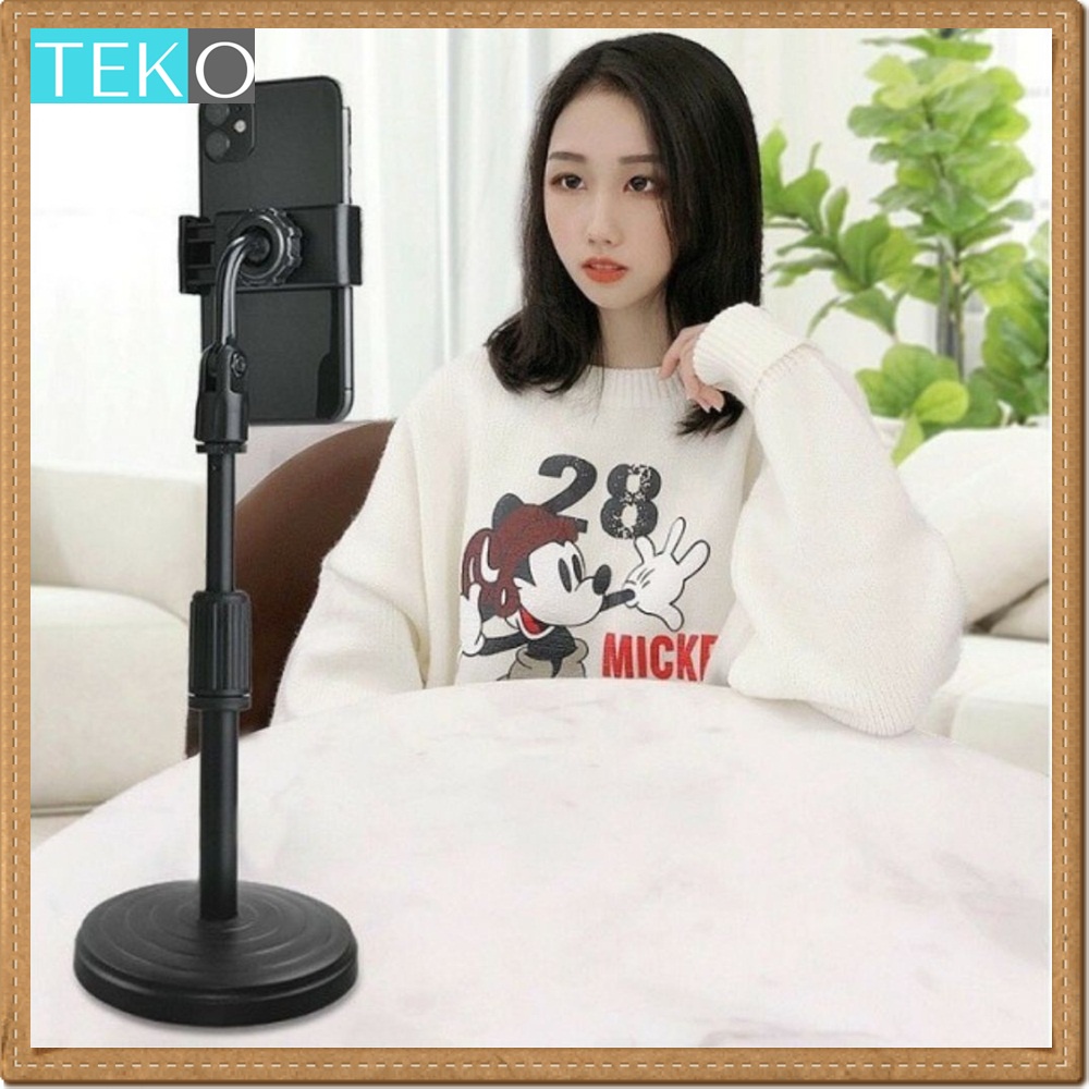 Giá đỡ điện thoại để bàn livestream, kẹp điện thoại đa năng xem phim giải trí xoay 360 độ - Teko store