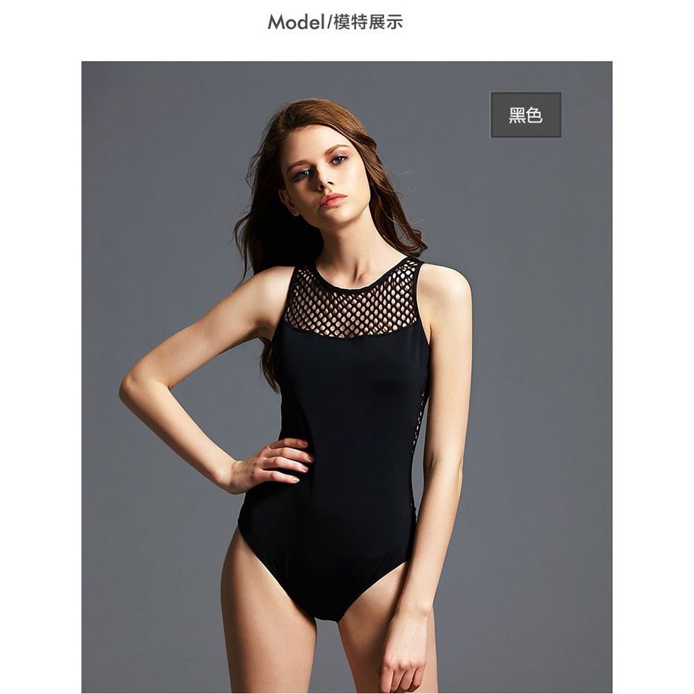 Đồ bơi nữ 1 mảnh cổ viền lưới