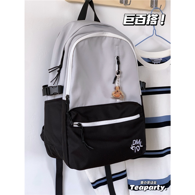 Balo trơn basic đi học nữ đẹp, cặp sách học sinh cấp 2 cấp 3 giá rẻ B401