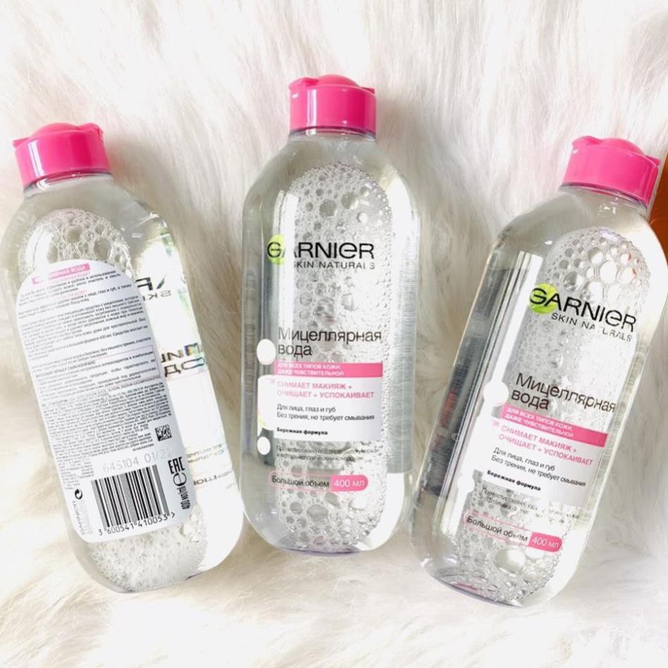 Nước tẩy trang Garnier Nga 400ml nắp hồng nhạt | BigBuy360 - bigbuy360.vn