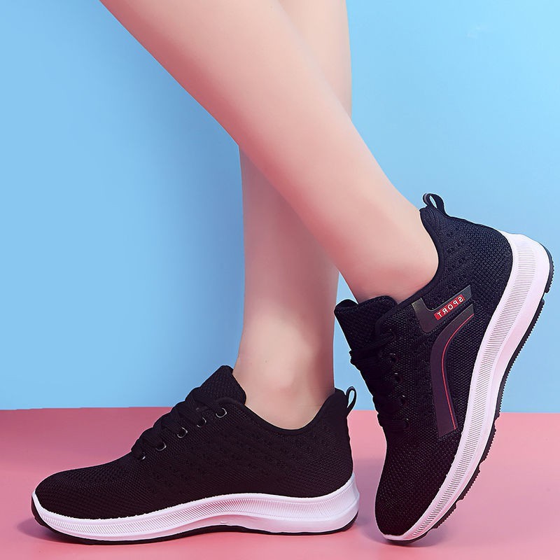 Kaleea - Giày Thể Thao Nữ T12 Sneaker Tập Gym Chạy Bộ Đế Bằng Cao 3p