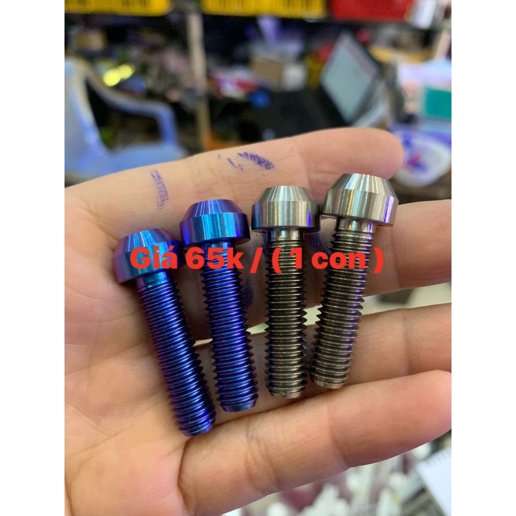 6 con Ốc giữ chảng ba 8li30 đầu trụ Titan Gr5 cho Sonic , Msx , Satria