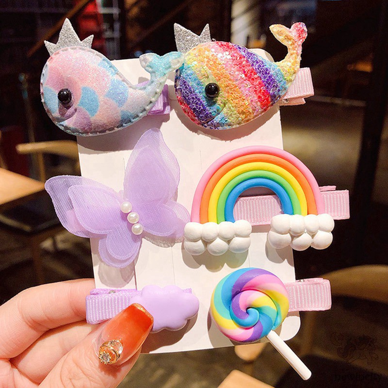 Set 6 kẹp tóc phong cách Hàn Quốc nữ tính dễ thương