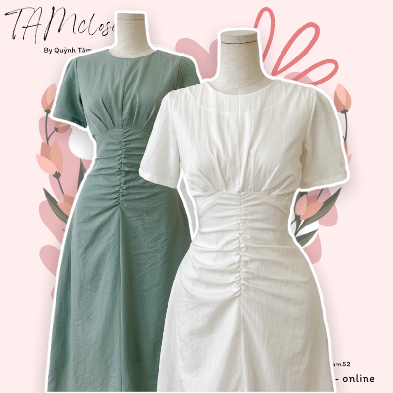 Đầm xoè xếp ly nhún ngực - TK1149