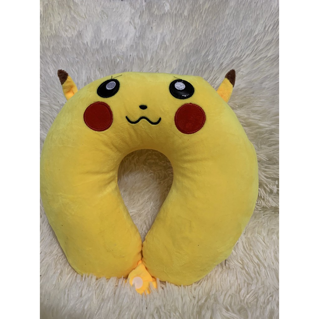 Gối kê cổ chữ U gối cho dân văn phòng đi du lịch có nút bấm - Vỏ Nhung mịn,Chất liệu bông êm Hàng Loại 1