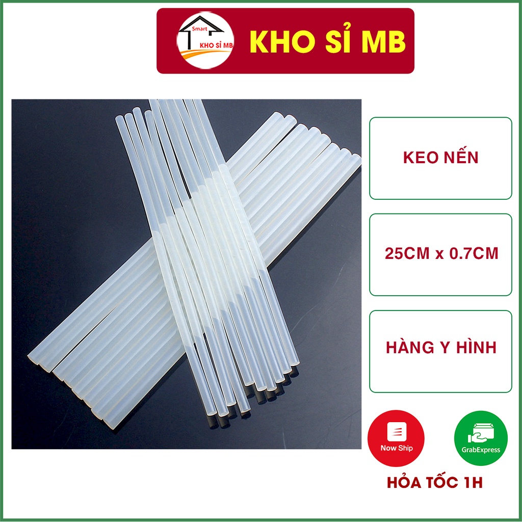 Keo nến nhỏ silicon trong suốt dài 25cm đướng kinh 0.7mm