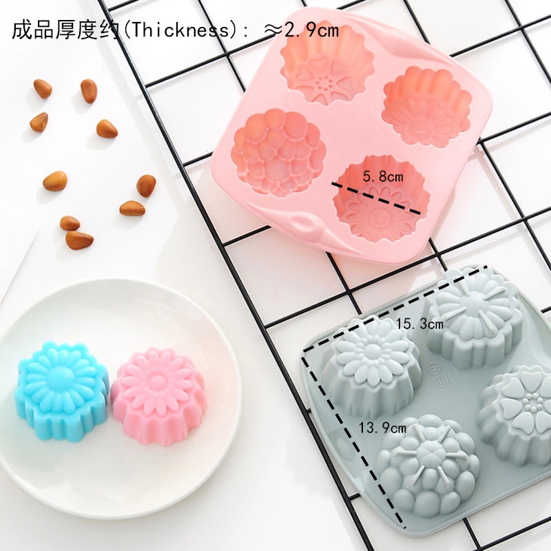 Khuôn Silicone Làm Bánh Donut / Kem / Xà Phòng Hình Bán Cầu DIY