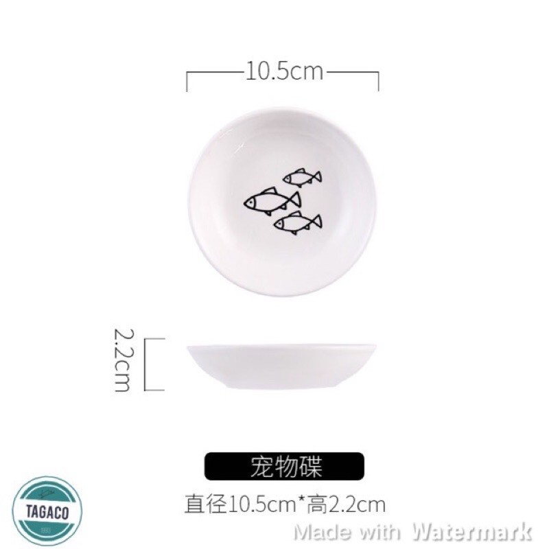 ĐĨA SỨ ĐỰNG THỨC ĂN CHO MÈO SIÊU XINH