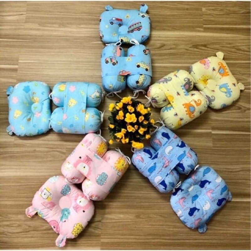 Bộ chẹn bông, chèn đa năng kèm gối cotton cho bé
