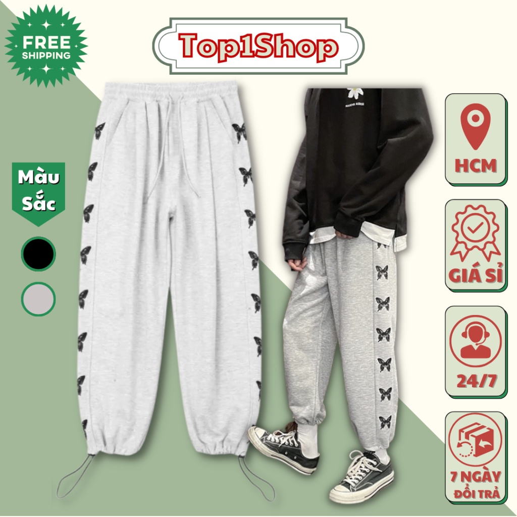 QUẦN JOGGER BƯỚM RÚT DÂY UNISEX PHONG CÁCH NHẬT BẢN