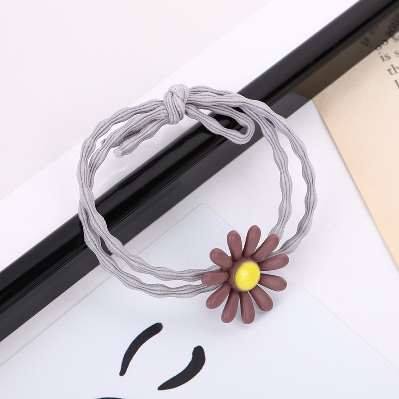 Dây buộc tóc cao su họa tiết hoa cúc nhỏ dễ thương phong cách Hàn Quốc cho nữ