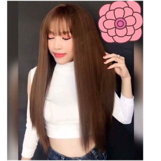 Tóc giả Nguyên đầu thẳng + lưới trùm