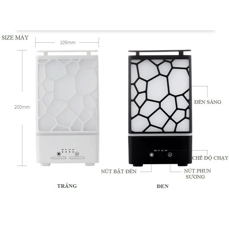 Máy Phun Sương Xông Tinh Dầu Tạo Ẩm Làm Mát Hình Lập Phương