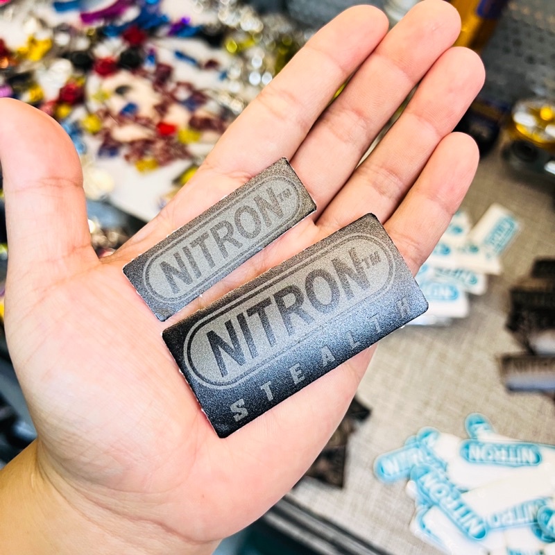 Tem Logo Nitron in uv mực nổi cực đẹp chất liệu mẫu như tem zin chính hãng ✌