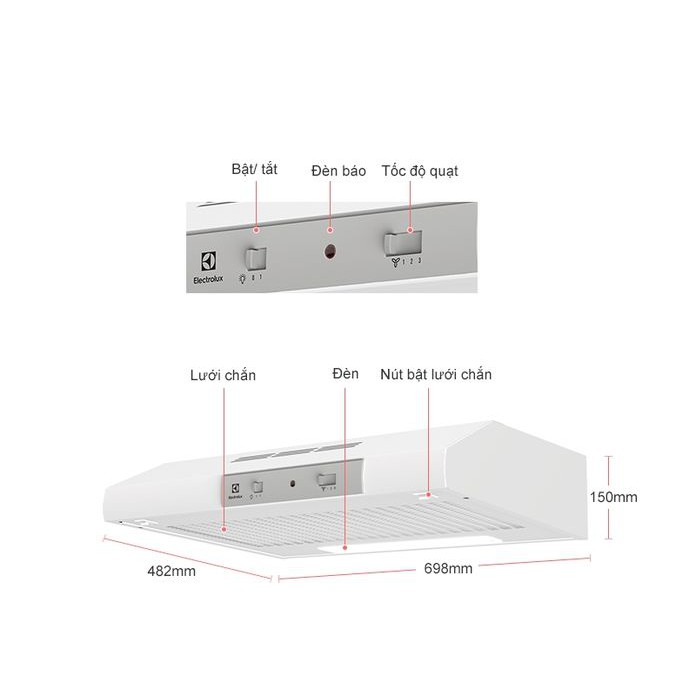 Máy hút mùi Electrolux EFT7041W