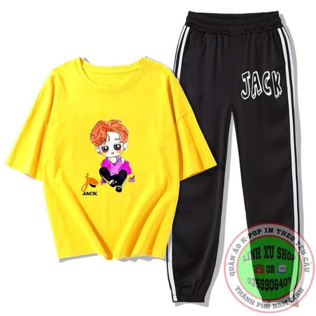 Quần Áo Jack  FREESHIP  giảm Ngay 10k Khi Nhâp [ Áo Jack ]  - Áo Jack Màu Vàng Phối Quần Dài Có Đủ Size Cao Cấp