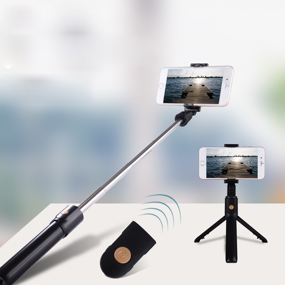 Gậy Chụp Hình, Gậy Tự Sướng Kiêm Chân Tripod K07 Nhỏ Gọn Kèm Tay Remote Bluetooth