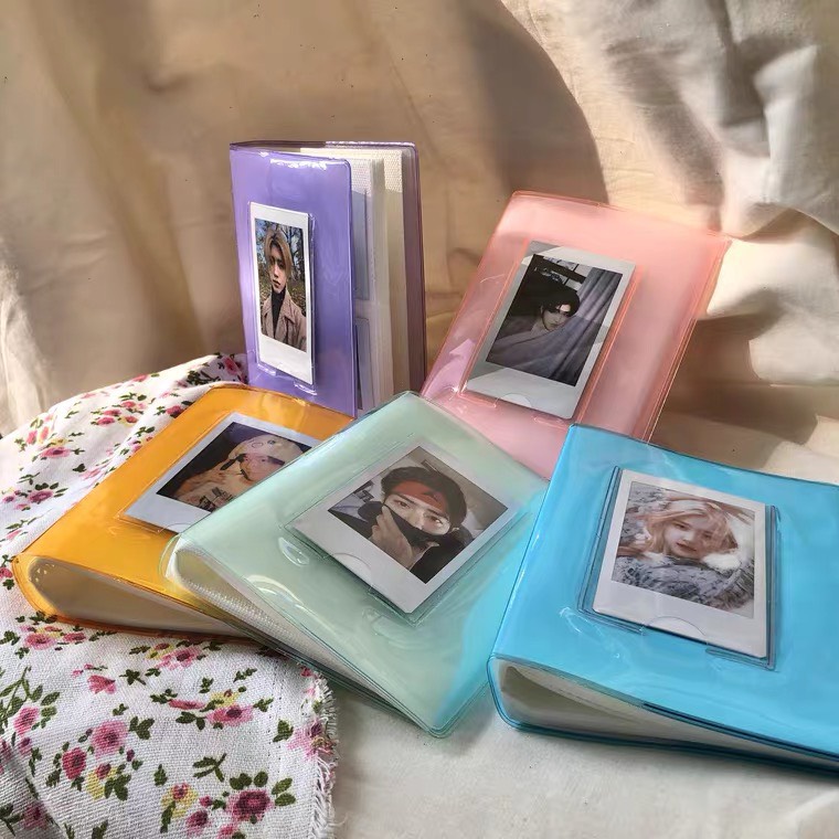 Album Ảnh Sổ Card Kpop Bìa Trong Jelly Nhiều Màu Hình Polaroid