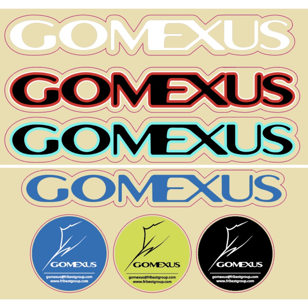 Sticker in chữ GOMEXUS trang trí túi cần câu cá