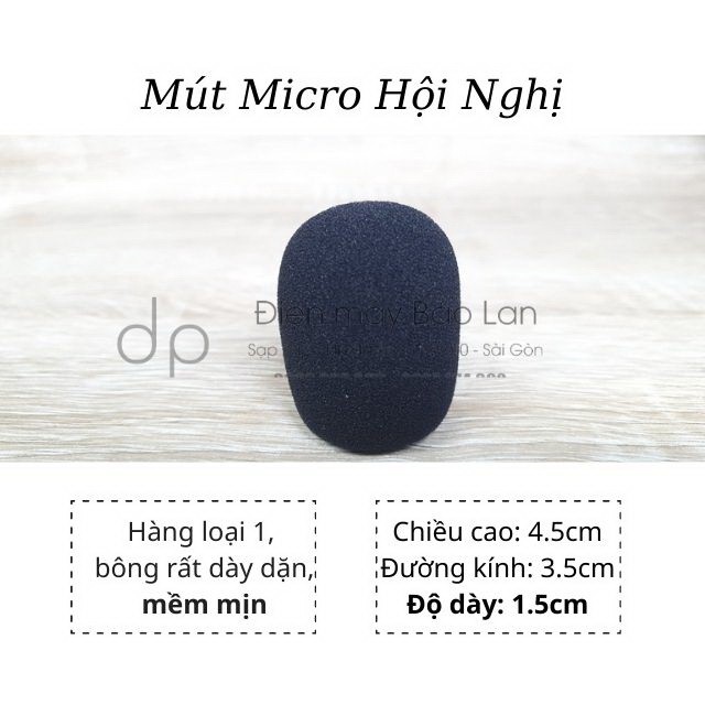 ( 2 cái ) Bông Lọc Micro Hội Nghị Cỗ Ngỗng Cao 4.5cm , Mút Lọc Micro Hội Nghị Nhỏ