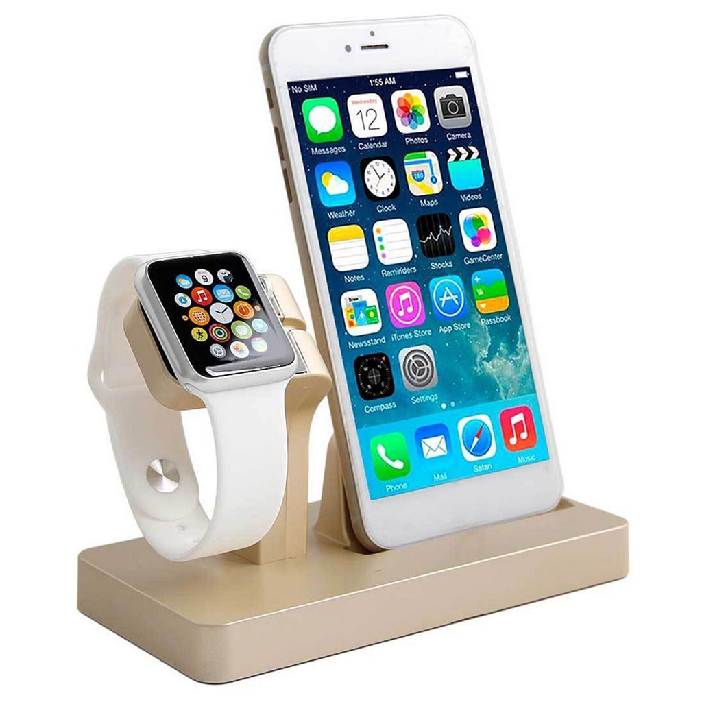 Desktop Docking Charger Station Stand Cradle For iPhone 5c 5s 6 6s Apple Watch