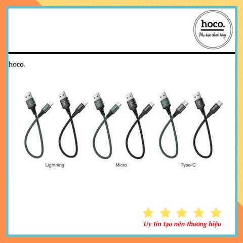Cáp Sạc Nhanh Dây Dù 3.0A Hoco DU10 Pro Cho Ios - Android - Dài 0.25M Chính Hãng