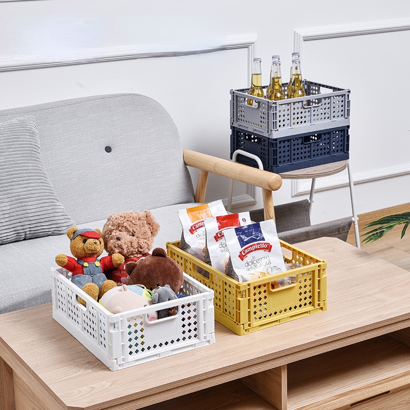 Giỏ Đựng Đồ Dùng Bằng Nhựa Có Tay Cầm Tiện Dụng Cho Gia Đình