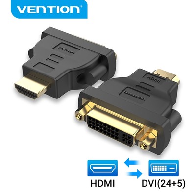 Đầu chuyển đổi Vention chuyển HDMI sang DVI hai chiều đầu mạ vàng cho Laptop