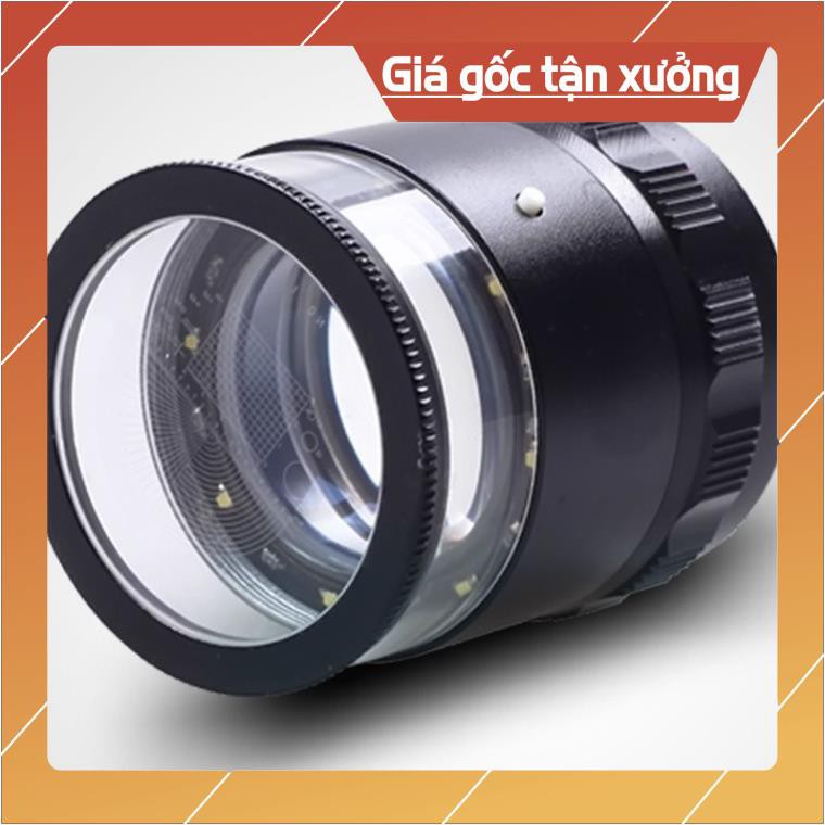Kính Lúp 10X Có Đèn Cao Cấp K7175 Có Thước Đo  - SIÊU NÉT, SX THEO TIÊU CHUẨN ĐỨC