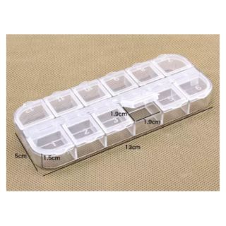 Hộp đựng hình hộp bằng nhựa 12 ngăn