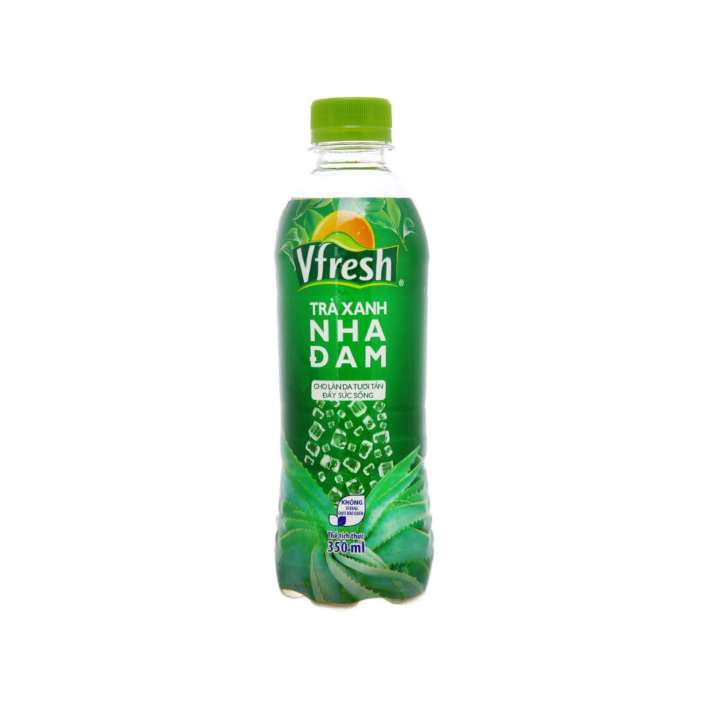 6 chai trà xanh & nha đam Vfresh 350ml