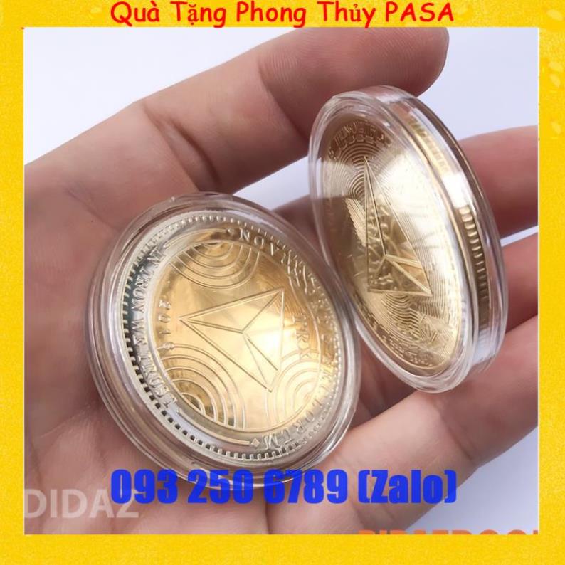 Đồng Xu Tron TRX, Bitcoin mạ vàng, bạc 24k đồ lưu niệm, trang trí, sưu tầm, quà tặng hội nhóm