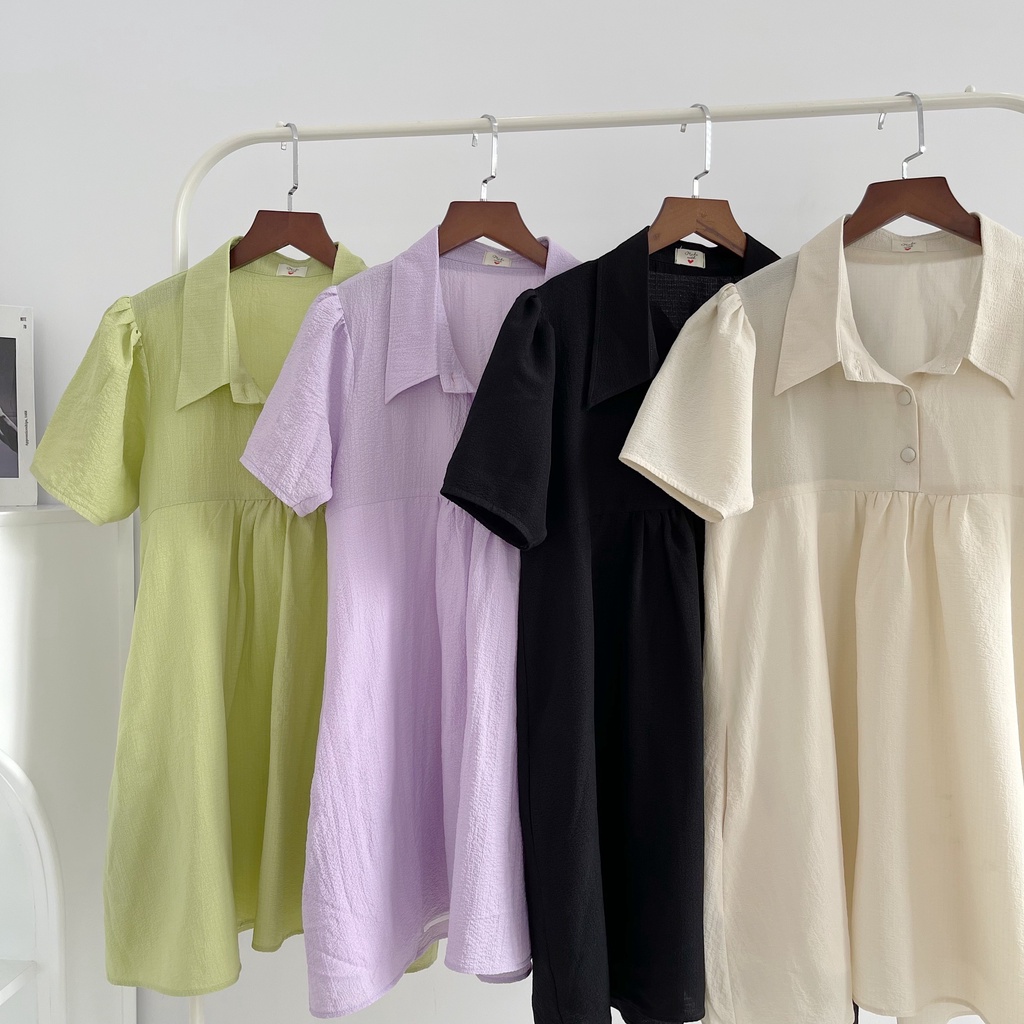 ĐẦM BABYDOLL CỔ ÁO SOMI XINH XẮN NHIỀU MÀU - CUTIE DRESS