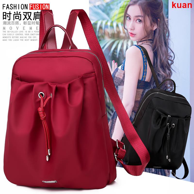 Balo bằng vải oxford đựng máy tính xách tay 14 inch thời trang cho nữ 2020