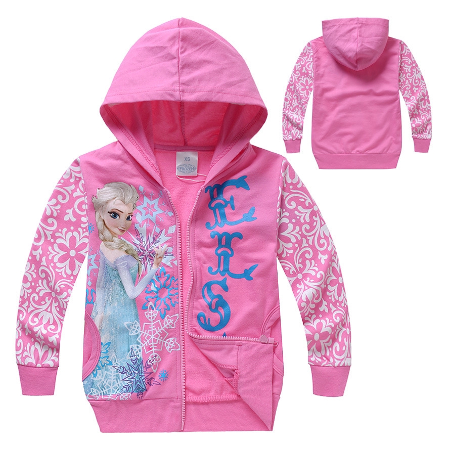 Áo khoác Hoodie khóa kéo họa tiết hoạt hình Frozen